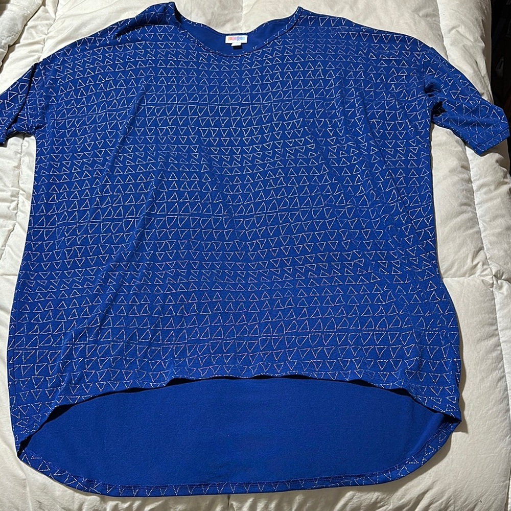 Blue Geometric Women's Top